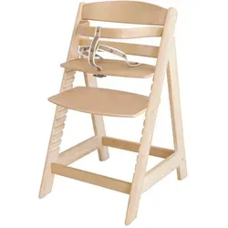 roba Treppenhochstuhl Sit Up III - Mitwachsender Baby Hochstuhl - Hochstuhl aus Holz, sicher und flexibel anpassbar. Verstellbare Sitz- und Fußplatte für ergonomischen Komfort, geeignet ab 6 Monaten bis 50 kg.