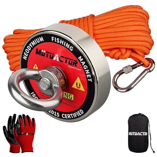 MUTUACTOR N52 Neodym Magnet Super Kraftvolle 180KG Zugkraft, Kraftvoller Magnet Mit 20M Robustem Seil, Buy Wholesale Kraftvoller Magnets Im Spiel Magnetisches Fischen