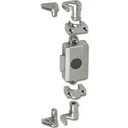 JUNIE ASS 7581 Zylinder-Drehstangenschloss - Möbelschloss mit 25 mm Dornmaß, aus vernickeltem Zamak für hohe Langlebigkeit, ideal für sichere Möbelverschlüsse.