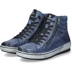 Remonte D0770 Modische Damenstiefel, Blau 45 EU - Wanderschuhe mit wasserabweisendem remonteTEX, ideal für Winterwanderungen und komfortabel durch herausnehmbares Wechselfußbett.