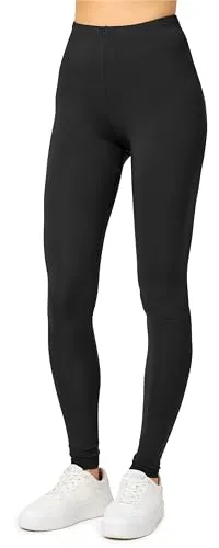 Merry Style Damen Lange Leggings aus Viskose MS10-143 (Schwarz, XXL)