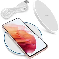 Ladegerät für Samsung Galaxy S26 S25 S24 S23 S22 Ladestation 10W schnelles Laden - Weiß
