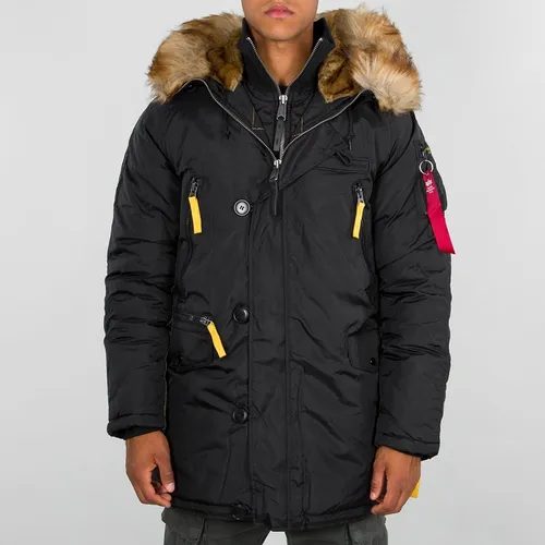 Alpha Industries Winterjacke PPS N3B schwarz/gelb Herren L - SALE Lifestyle - Modische Winterjacke mit PPS-Label, verbindet authentischen Militär-Chic mit zeitgemäßem Design und hohem Tragekomfort.