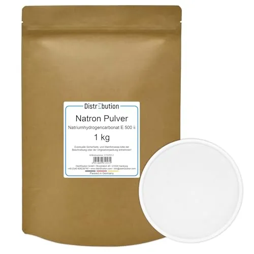 Natron Pulver 1kg - Lebensmittelqualität für Backen und Putzen - Backpulver in Lebensmittelqualität, ideal zum Aufgehen von Gebäck und als natürlicher Reiniger für Haushalt, entfernt Gerüche und reinigt effektiv.