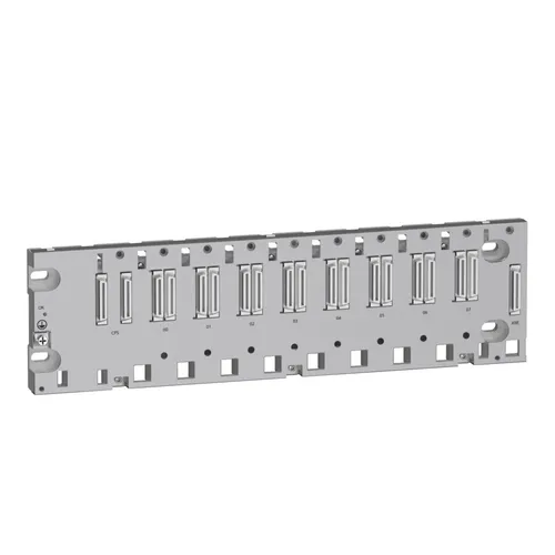 Schneider Electric Modicon X80-Modulträger BMEXBP0800H - SPS-Baugruppenträger mit 8 Steckplätzen und integrierter Stromversorgung, ideal für Rack- und Wandmontage in industriellen Anwendungen.