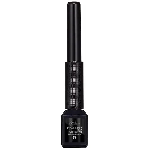 L'Oréal Paris Infallible Grip 24H Vinyl Liquid Liner Black, Flüssiger Eyeliner mit weichem und flexiblem Applikator