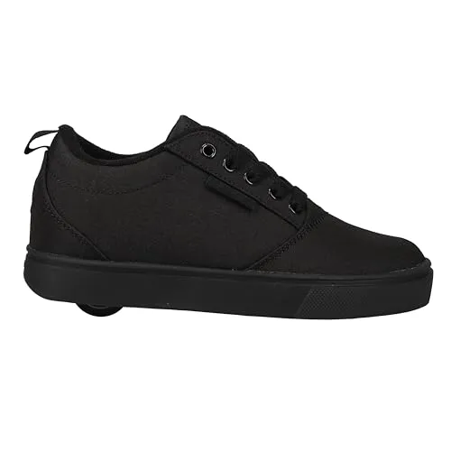 Heelys Pro 20 Triple Black Canvas - Sneaker mit Rollen für ultimativen Fahrspaß, extra gepolsterte Zunge für Komfort und langlebige Nutzung dank Bremsklotz.