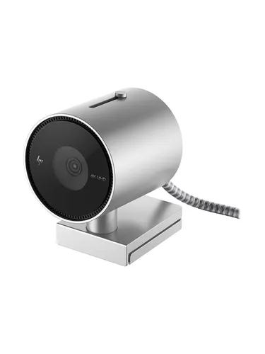 HP 950 4K-Webcam - Full HD - 30 fps - Webcam mit 4K Auflösung, ideal für klare Videoanrufe und Streaming, ausgestattet mit KI-Gesichtsfokus und automatischer Beleuchtungskorrektur für optimale Bildqualität.