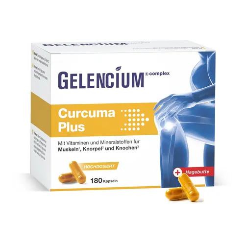 Gelencium Curcuma Plus hochdosiert mit Vitamin 180 St - Arzneimittel mit hochdosiertem Curcuma und Vitamin für eine unterstützende Wirkung auf das Immunsystem, rezeptfrei erhältlich.