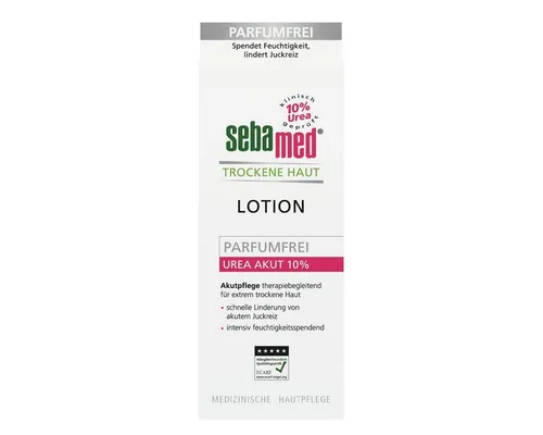 Sebamed Trockene Haut Lotion Urea 10% - Parfumfrei - Ganzkörperpflege für extrem trockene, juckende Haut. Mit 10% Urea spendet sie intensive Feuchtigkeit und unterstützt die natürliche Hautregeneration.