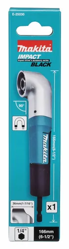 Makita Impact Black Winkelschraubvorsatz 1/4 - 90° Winkel E-25030 - Makita Impact Black Winkelschraubvorsatz 1/4 - 90° Winkel: Ideal für präzises Arbeiten in engen Räumen. Robuste Bauweise für hohe Langlebigkeit, perfekt für Montage- und Reparaturarbeiten. Qualität von Makita garantiert.