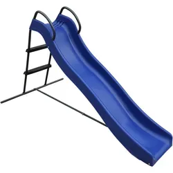 Kinderrutsche Freistehende Rutsche mit Wasseranschluss - Spaß im Garten - Rutsche aus Kunststoff in Blau, mit Wasseranschluss für extra Spielspaß, ideal für den Garten und Sommerabenteuer.