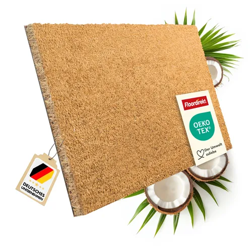 Casa Pura Fußmatte Kokos Natur 24 mm – Hochwertige Eingangsmatte - Robuste Kokosmatte für den Eingangsbereich, effektiv gegen Schmutz und Feuchtigkeit. Wählen Sie die ideale Dicke für Ihren Bedarf. Stilvoll und nachhaltig – für ein einladendes Zuhause.