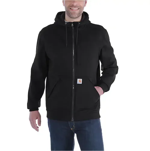 Carhartt Herren Wind Fighter® Full-Zip Sweatshirt - Schwarz, L - Sweatshirts für Herren, winddicht mit Rain Defender, ideal für aktive Männer, die Schutz vor Wind und Wetter suchen.