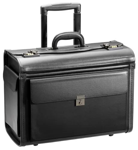 d&n Business & Travel 2-Rollen Pilotentrolley 48 cm schwarz - Trolley für Geschäftsreisen, mit leichtläufigen 2 Rollen und einem modernen, eleganten Design für stilvolles Reisen.