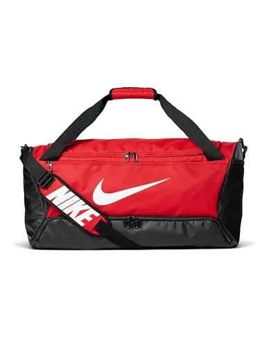 NIKE Brasilia M DUFF Sporttasche 60L - Sporttaschen mit 60L Volumen, strapazierfähig und umweltfreundlich, ideal für schnellen Zugriff auf Trainingsausrüstung und separate Schuhaufbewahrung.