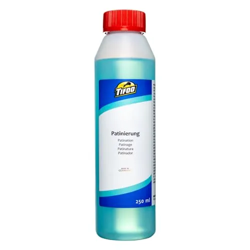 Tifoo Patinierung (250 ml) - Antike Effekte für Metall - Metallfarben: 250 ml ergiebige Patinierlösung für Kupfer, Messing & Bronze. Schützt vor Korrosion und erzeugt beeindruckende Antik-Effekte in einem Schritt.