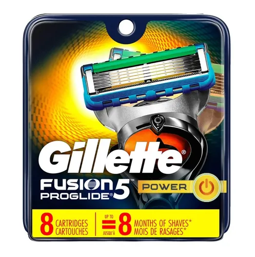 Gillette Fusion PROGLIDE Rasierklingen - 8 Klingen für eine sanfte Rasur - Nassrasierer mit 5 präzisen Klingen aus rostfreiem Stahl, ideal für eine gründliche und sanfte Rasur. 8 Patronen für langanhaltende Nutzung.