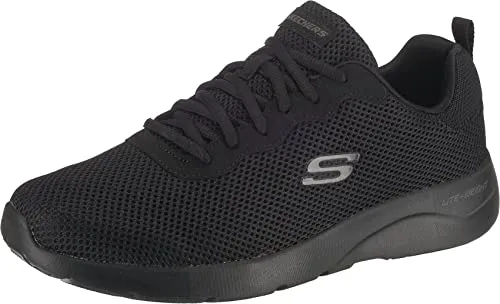 Skechers Herren Dynamight 2.0 Rayhill Sneaker - Bequemer Black Mesh Sneaker in Größe 42 EU - Herren-Sneaker aus atmungsaktivem Mesh mit PU-Trimm für optimalen Komfort und stylisches Design.