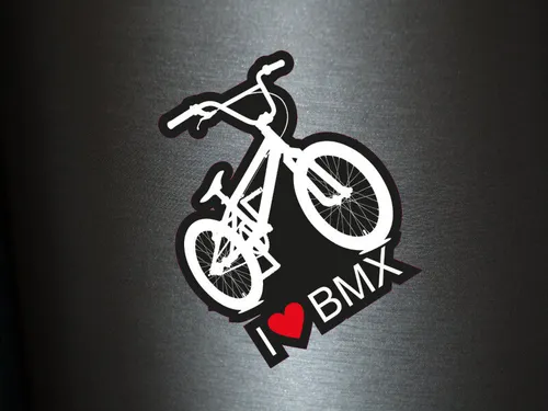 Aufkleber I Love BMX Fahrrad Rad WM Style Tuning Sticker Fun Gag Decal OEM 1 x