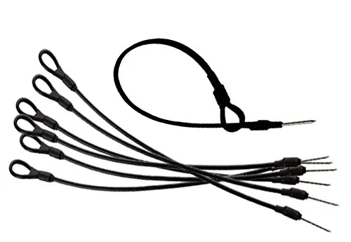 Stahlschlaufen 18 cm schwarz für Hartetiketten Warensicherungsetiketten Warensicherung Artikelsicherung 100