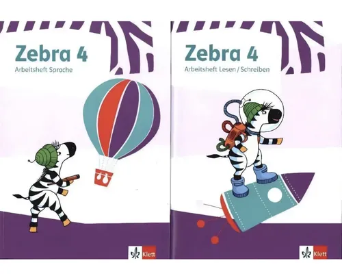Zebra 4. Paket: Arbeitsheft Lesen/Schreiben und Arbeitsheft Sprache Klasse 4