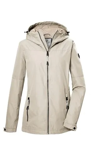Funktionsjacke "GS 71 WMN JCKT" - Damen, Beige (Ecru) - Sportliche Funktionsjacke für Damen, wasserdicht und winddicht mit PFAS-freier Imprägnierung. Ideal für alle Wetterbedingungen mit verstellbarer Kapuze und praktischen Taschen.