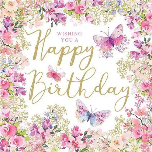 Servietten Geburtstag Blumen Tischdeko Spruch Happy Birthday Wishes 33x33cm 20