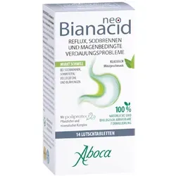 NeoBianacid Lutschtabletten Minzgeschmack - Lutschtabletten mit Minzgeschmack zur Unterstützung der Magenpflege. Ideal bei Sodbrennen und Reflux, schnell wirksam und gut verträglich, auch für die regelmäßige Einnahme geeignet.