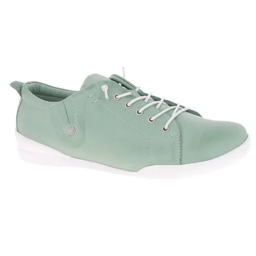 Andrea Conti Damen Low Top Sneaker, Peppermint, 38 EU - Damen-Sneaker aus butterweichem Rindsleder mit herausnehmbarer Innensohle und ca. 1,5 cm Absatzhöhe für optimalen Tragekomfort.