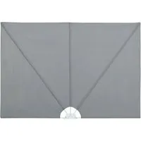 vidaXL Faltbarer Terrassen-Seitenfächer Grau 240 × 160 cm - Sichtschutz für Terrassen und Balkone, spendet Schatten und sorgt für Privatsphäre. Strapazierfähiges, wasser- und schmutzabweisendes Polyester mit robustem Stahlrahmen, ideal für den Außenbereich.