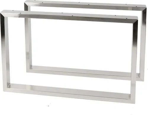 Montixx® 2X Quadrat Couchtisch & Tischkufen Bank Tischuntergestell - Esszimmertische aus hochwertigem Edelstahl, stabil und standfest. Einfache Montage mit vorgebohrten Löchern für individuelle Tischgestaltung.