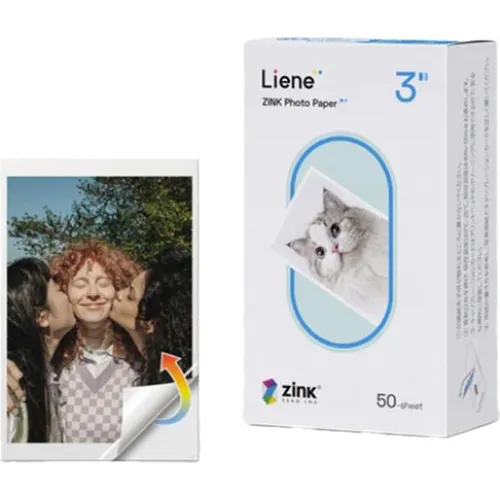 Liene Zink Fotopapier 2x3'' - 50 Stück - Fotopapier für Liene Mini Fotodrucker, selbstklebend und reißfest, ideal für kreative Projekte und sofortige Erinnerungen.