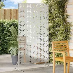 Maison Exclusive Sichtschutz Grau 100x50x180 cm aus Stahl - Stylischer Garten-Sichtschutz aus robustem Stahl für mehr Privatsphäre im Außenbereich. Ideal für Gärten und Terrassen, schützt vor Wind und neugierigen Blicken.