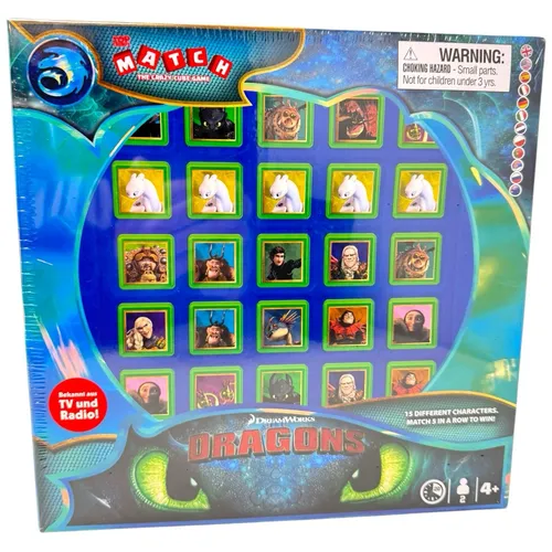 DRAGONS Spiel - Top Trumps Match Cube Game Dreamworks- INKgrafix Toys A475