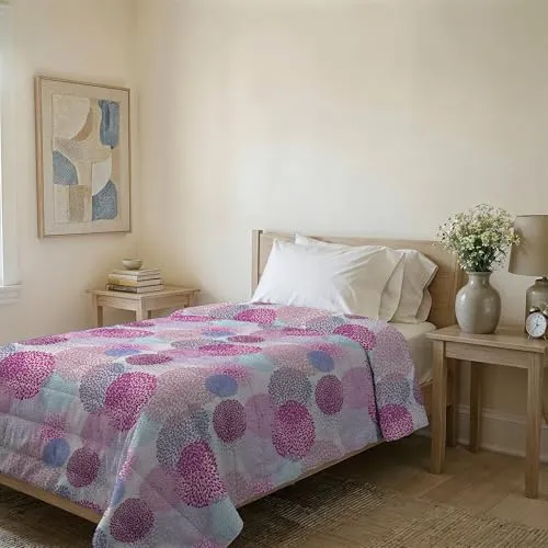 Italian Bed Linen Leichte Steppdecke & Übergangsdecke Basic 160x240 cm - Bügelfreie Mikrofaser Tagesdecke 100g für Einzelbett - Sommer & Frühling Decke - Soffioni