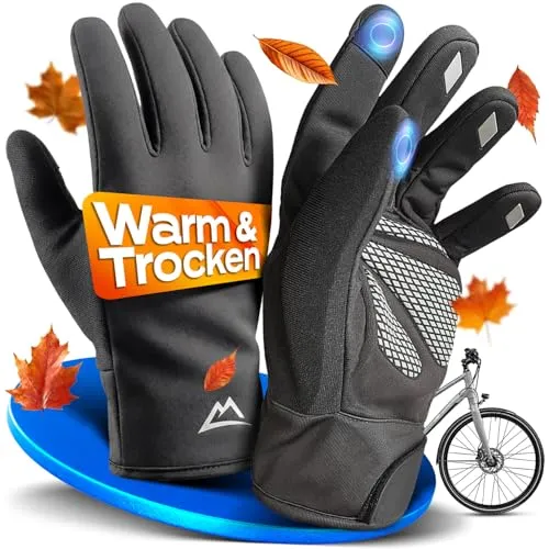 Nextcover Winter Fahrradhandschuhe für Herren & Damen mit ThermoShield 2.0 - Erlebe optimale Wärme und Komfort mit den NEXTCOVER Winter-Fahrradhandschuhen. Die wasserabweisende Oberfläche und das weiche Innenfutter halten deine Hände warm und trocken, während die Smart-Touch-Technologie einfache Bedienung von Geräten ermöglicht.