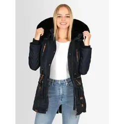 Navahoo Mangala Princess Damen Winterjacke mit abnehmbarer Kapuze - Hochwertige Damen Winterjacke von Navahoo. Das Modell Mangala Princess bietet kuschelige Wärme durch Teddyfell und stylisches Steppmuster. Praktische abnehmbare Kapuze und Kunstfellkragen für optimalen Tragekomfort im Winter.