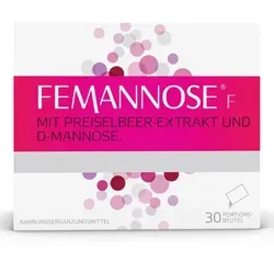 Femannose F Granulat Portionsbeutel 120 g - Arzneimittel zur Unterstützung der Blasenfunktion, mit Preiselbeer-Extrakt und D-Mannose, glutenfrei, laktosefrei und vegan - ideal für Frauen.