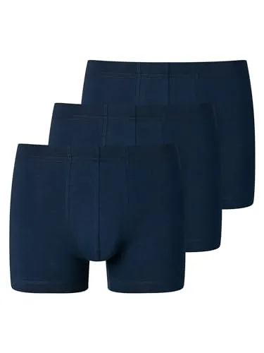 Schiesser Herren 3 PACK Unterwäsche Shorts - Retroshorts für Herren aus Bio Baumwolle mit weichem Bund, ideal für hohen Tragekomfort und modische Ziernähte.