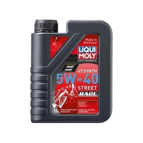Liqui Moly Motoröl Motorbike 4T Synth 5W-40 Street Race 2592 - Hochleistungs-Motoröl für Motorräder, optimiert für sportliche Fahrweise, sorgt für optimale Schmierung und Schutz des Motors.