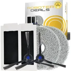 Ecovacs Deebot T30 Pro OMNI Zubehör Set – 6-teilig - Vielseitiges Zubehör Set für Ecovacs Deebot T30 Pro OMNI mit 2x Filtern, 2x Seitenbürsten und 2x Mikrofasertüchern. Perfekt zur optimalen Pflege Ihres Roboters und zur Unterstützung der Reinigungsleistung.
