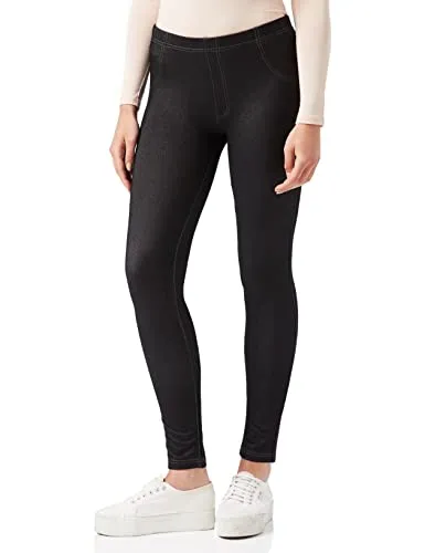 Nur Die Treggings Relax & Go Stretch - Jeans-Look Damen - Sportsocken und Treggings in einem: Bequem im Jeans-Look mit echtem Komfortbund und Blickdichtem Material, ideal für sportliche Aktivitäten und Alltag.