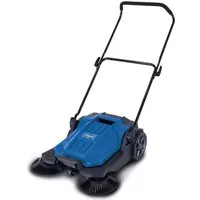 Scheppach Kehrmaschine S800 - Handkehrmaschine mit 650mm Kehrbreite, effizientes 3-Bürsten-Kehrsystem für großflächiges Reinigen bis 2.600 m²