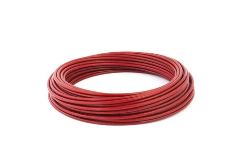 DQ-PP Seil DQ-PP DRAHTSEIL in PVC 25m, 4-6mm, 1x19, verzinkt Stahlseil, Seil Draht, transparent, schwarz, rot, blau, grün
