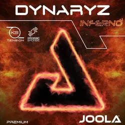 Joola Belag Dynaryz Inferno rot MAX - Erlebe explosive Schnelligkeit und Präzision mit dem innovativen KINETIC TENSION Obergummi. Ideal für dynamische Topspins und bietet optimalen Grip für beeindruckende Spielzüge. Perfekt für Tischtennisliebhaber!