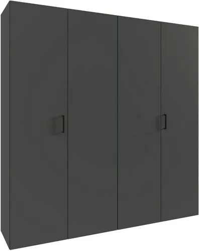 WIMEX Kleiderschrank "Mugano" - Grafit, 160cm Breite - Moderner Kleiderschrank in Grafit mit zwei Kleiderstangen und zwei Einlegeböden. Flexibel und platzsparend, hergestellt in Deutschland für langlebige Qualität.
