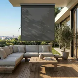 SONGMICS Senkrechtmarkise 2,5 x 1,6 m - Markisen für Terrasse und Balkon, ausziehbar mit Handkurbel, bietet Schutz vor Sonne, Wind und neugierigen Blicken.