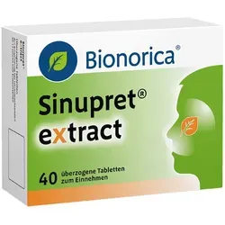 Sinupret Extract 40 ST - Pflanzliches Arzneimittel bei akuten Entzündungen der Nasennebenhöhlen, ideal zur Linderung von Schnupfen und Druckgefühl. Für Erwachsene und Jugendliche ab 12 Jahren.
