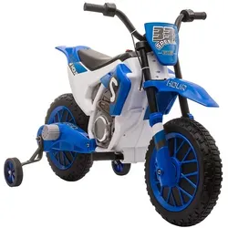 HOMCOM Kinder Elektro-Motorrad 12V - Elektrofahrzeug für Kinder ab 3 Jahren mit 2 abnehmbaren Stützrädern für sicheren Fahrspaß und eine Geschwindigkeit von bis zu 8 km/h.